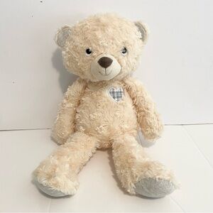 Hallmark Teddy Bear Plush Stuffed Animal Love You More & More Checkered Heart